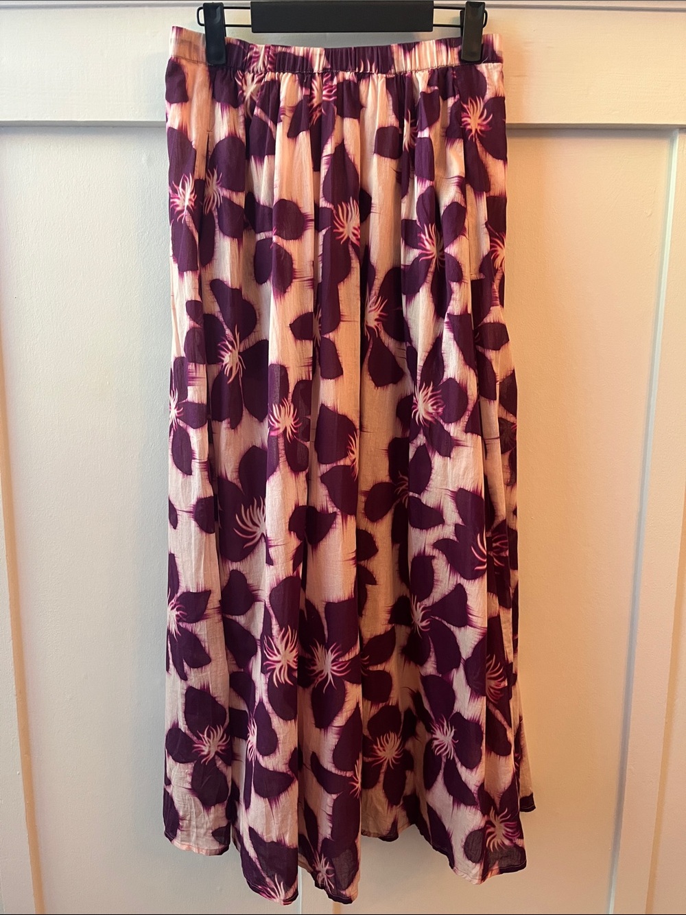 VELVET FLORAL SKIRT XS